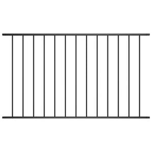 vidaXL Fence Panel "Woerden" Powder-coated Steel 163x100 cm Black