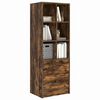 vidaXL Highboard with Drawer Smoked Oak 45.5 x 34 x 127 cm
