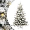 vidaXL Artificial Hinged Christmas Tree White 240 cm PE and PVC