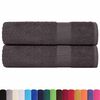 vidaXL Hand Towels "FROGN" 2 pcs Anthracite 50x100 cm 360 gsm