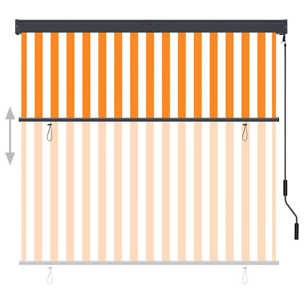 vidaXL Outdoor Roller Blind 160x250 cm White and Orange