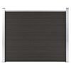 vidaXL Fence Panel WPC 180x146 cm Black