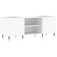 vidaXL Record Cabinet White 121x38x48 cm Engineered Wood