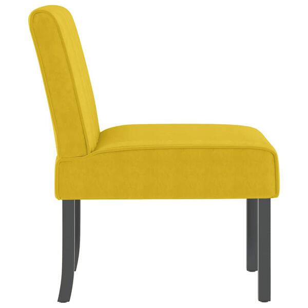 vidaXL Slipper Chair Yellow Velvet