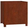 vidaXL Planter with Legs Rusty 50x50x50 cm Corten Steel