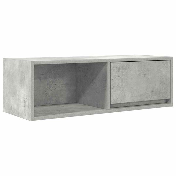 vidaXL TV Cabinet Concrete Grey 80x31x25.5 cm Engineered Wood
