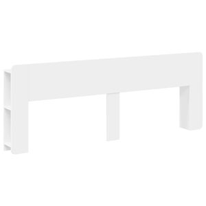 vidaXL Headboard Cabinet with Storage White Engineered Wood