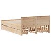 vidaXL Bed Frame without Mattress with Headboard 140x190 cm Solid Wood Pine