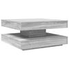 vidaXL Coffee Table 360-Degree Rotatable Grey Sonoma 70x70x34.5 cm