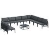 vidaXL Garden Sofa Set Anthracite Steel