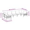 vidaXL Garden Sofa Set Anthracite Steel