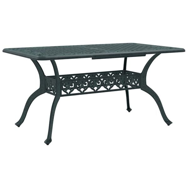 vidaXL Garden Table Green 150 x 90 x 72 cm Aluminium