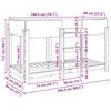 vidaXL Bunk Bed for Kids White 90 x 200 cm Engineered Wood