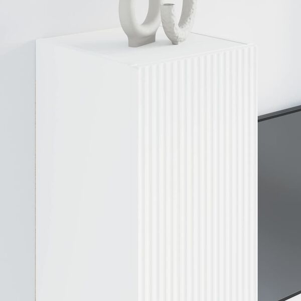 vidaXL TV Wall Cabinet 2 pcs White 30 x 31 x 80 cm Engineered Wood