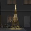 vidaXL LED Christmas Tree Warm White 138.5 x 138.5 x 399 cm Metal