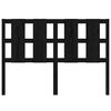 vidaXL Bed Headboard Black 125.5x4x100 cm Solid Wood Pine