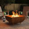 vidaXL Fire Pit 80x80x42 cm Corten Steel