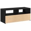 vidaXL TV Cabinet Black Oak 90 x 39 x 30 cm Engineered Wood
