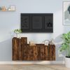 vidaXL 2 Piece TV Cabinet Set Smoked Oak Engineered Wood