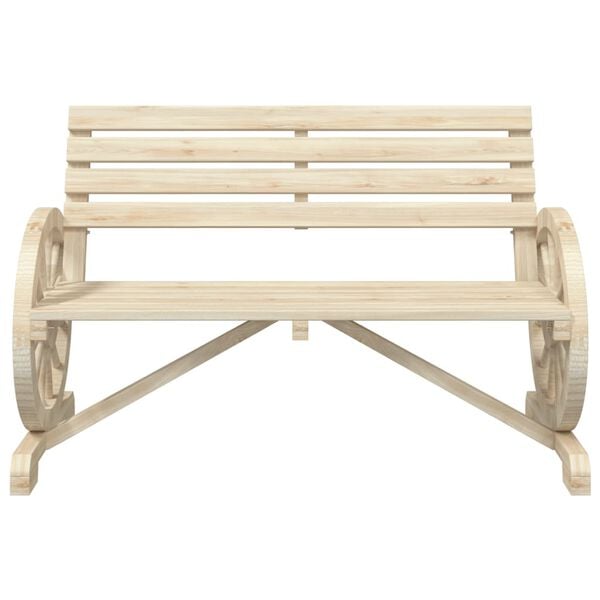 vidaXL Garden Bench 2-Seater Solid Wood Fir