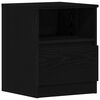 vidaXL Bedside Cabinet 2 pcs Black Oak 40 x 40 x 50 cm Engineered Wood