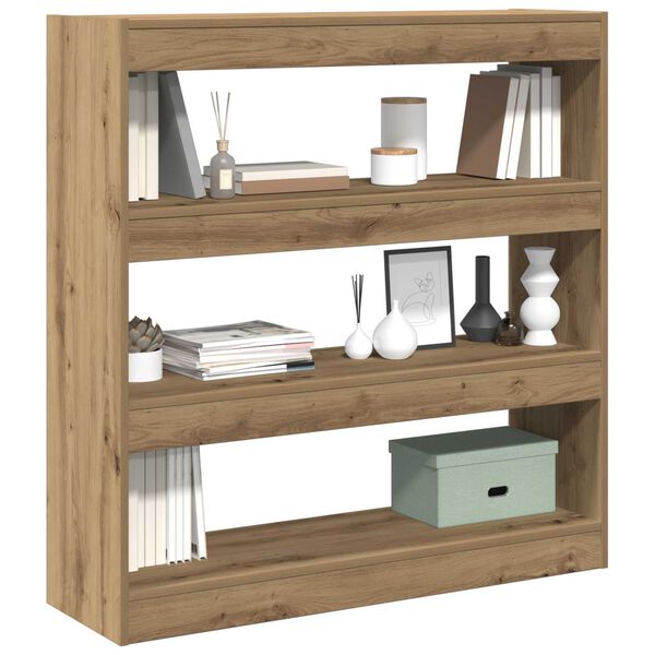 vidaXL Book Cabinet Artisan oak 100 x 30 x 103 cm Engineered Wood