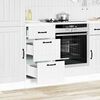 vidaXL Kitchen Base Cabinet Lucca White Engineered Wood