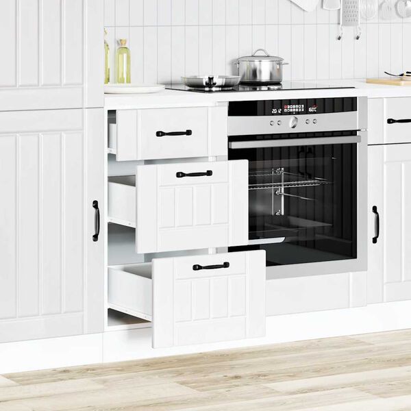 vidaXL Kitchen Base Cabinet Lucca White Engineered Wood