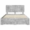 vidaXL Bed Frame Concrete Grey 160 x 200 cm Engineered Wood