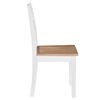 vidaXL Dining Chairs 2 pcs White Solid Rubber Wood