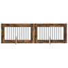 vidaXL Dog Gate with Stands 2 pcs Smoked Oak 100 x 60 cm