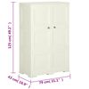 vidaXL Plastic Cabinet 79x43x125 cm Wood Design Vanilla Ice