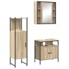 vidaXL Bathroom Furniture Set with Shelf 3 pcs Brown Engineered wood