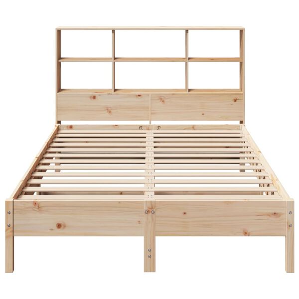 vidaXL Bookcase Bed without Mattress 140x190 cm Solid Wood Pine