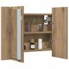 vidaXL LED Mirror Cabinet Artisan Oak 60x12x45 cm Engineered Wood