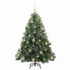 vidaXL Artificial Christmas Tree with 150 LEDs Green 120 cm PE and PVC