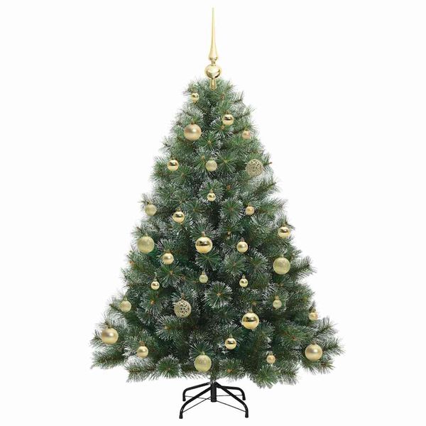 vidaXL Artificial Christmas Tree with 150 LEDs Green 120 cm PE and PVC