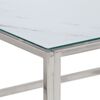 vidaXL Coffee Table Silver Stainless Steel and Tempered Glass