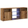 vidaXL TV Cabinet with LED Lights Old Wood 120x30x50 cm Engineered Wood