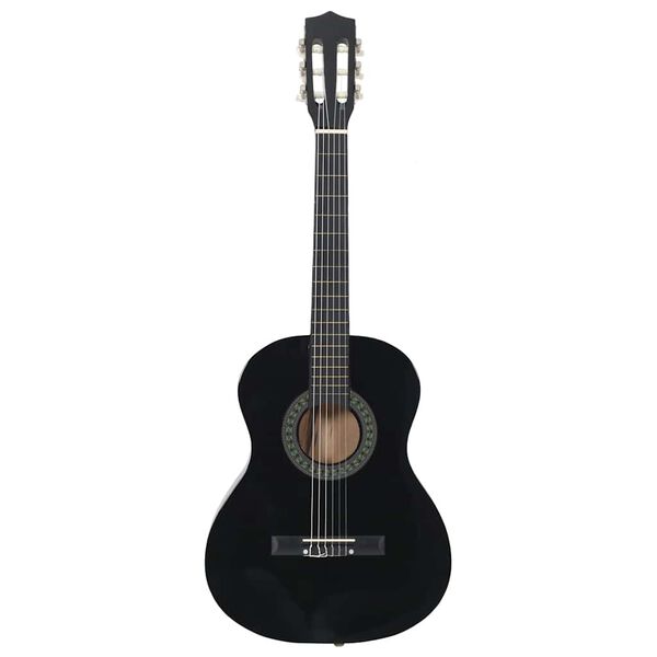 vidaXL Classical Guitar for Beginner and Kids Black 3/4 36"