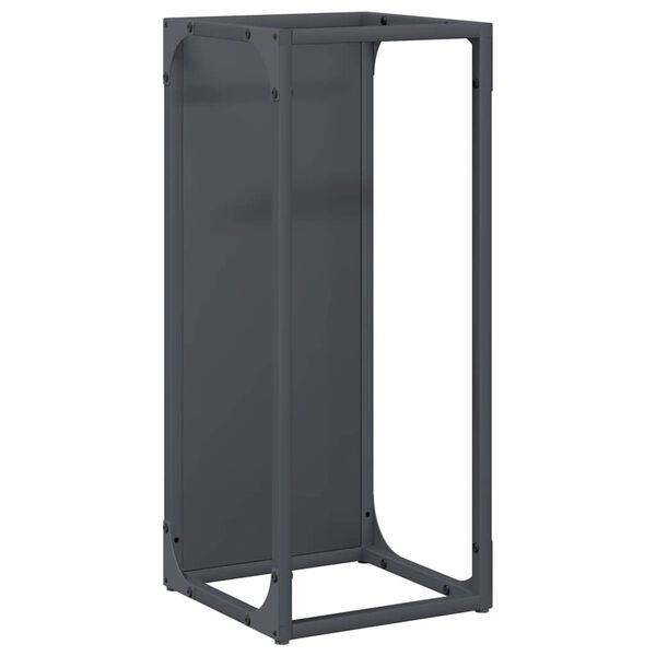 vidaXL Firewood Rack Anthracite 25x25x60 cm Cold-rolled steel