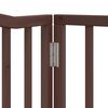 vidaXL Dog Gate with Door Foldable 6 Panels Brown 480 cm Poplar Wood