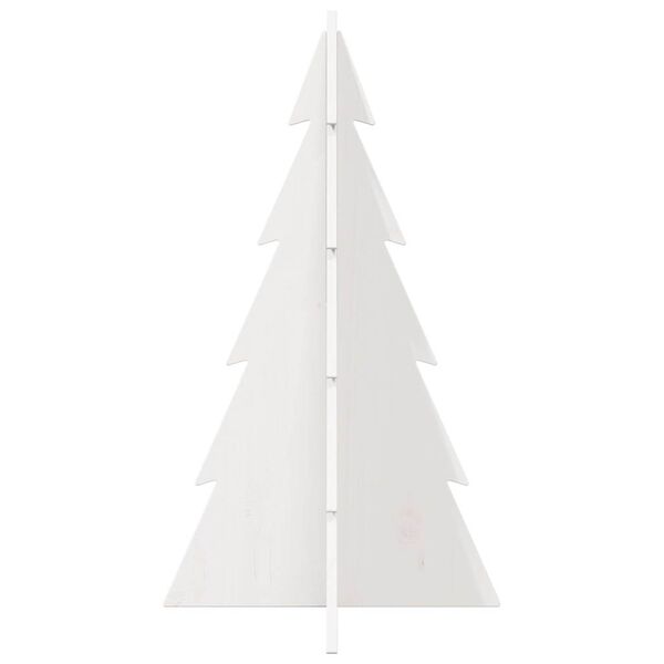 vidaXL Wooden Christmas Tree for Decoration White 80 cm Solid Wood Pine
