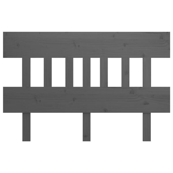 vidaXL Bed Headboard Grey 153.5x3x81 cm Solid Wood Pine