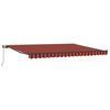 vidaXL Manual Retractable Awning 450x300 cm Orange and Brown