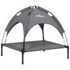 vidaXL Dog Bed with Canopy Anthracite Oxford Fabric and Steel