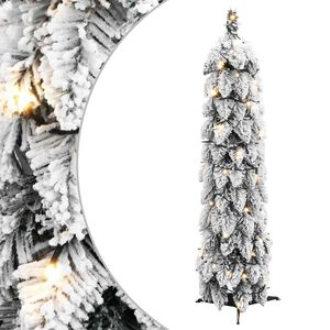 vidaXL Artificial Pre-lit Christmas Tree 30 LEDs&Flocked Snow 60 cm