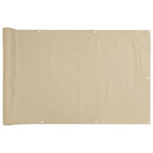 vidaXL Balcony Screen Oxford Fabric 75x600 cm Beige
