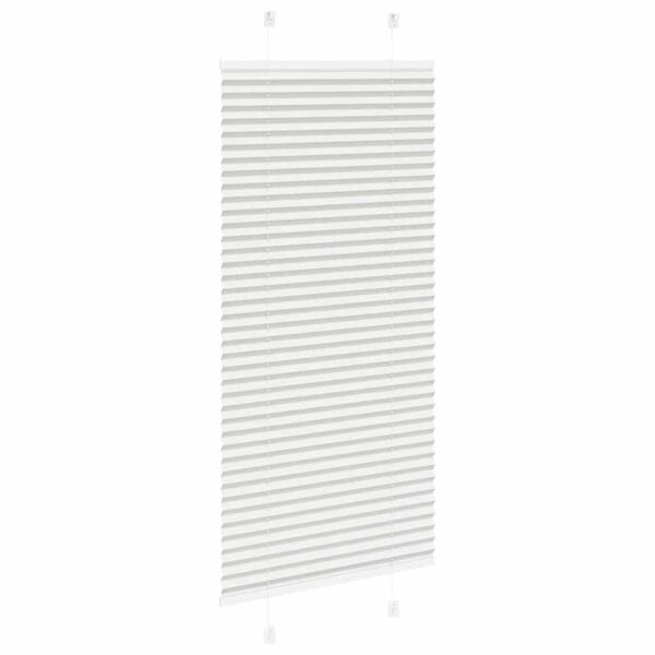 vidaXL Pleated Blind Light Grey 60x150 cm Fabric Width 59.4 cm Polyester