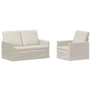vidaXL Sofa Set 2 pcs Cream Velvet
